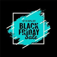 black friday blue and black abstract sale banner modern promotion vector