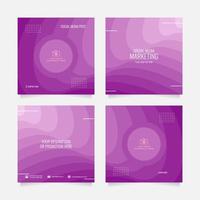 social media post promotion business set vector