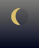 crescent moon vector design