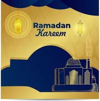 ramadan kareem fondo islámico adecuado para banner de momento de ayuno vector