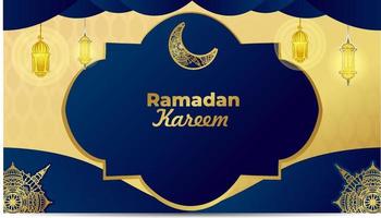 Ramadan Kareem Islamic Background Landscape Suitable For Fasting Moment Banner vector
