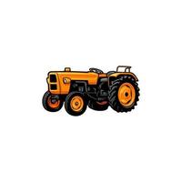 Tractor, farm equipment illustration vector