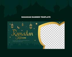 Beautiful Ramadan Kareem design for website banner and social media post Vector editable