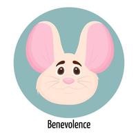 Mouse character with a friendly face. Facial expression. Mouse character feelings vector