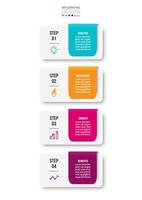 Infographic template business concept with diagram. vector