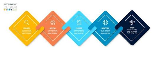 Timeline chart business infographic template. vector