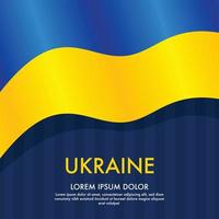 Tarjeta con fondo de concepto de bandera ucraniana vector