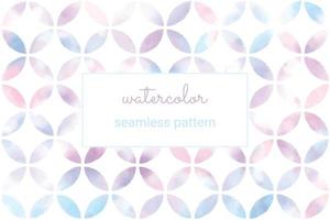 watercolor pink blue purple wet wash geometric seamless pattern background vector