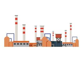 vector de plantas de energía de edificios industriales de fábrica