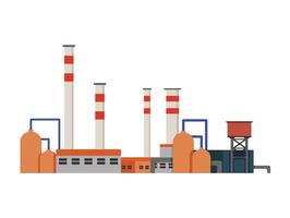 vector de plantas de energía de edificios industriales de fábrica