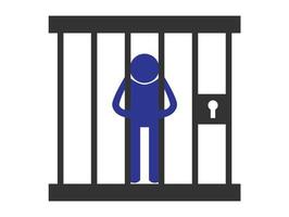 Prisoner in prison Jail icon , symbol vector