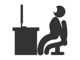 Man working at a desk vector