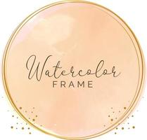 Luxury watercolor floral frame vector