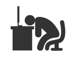 Man working at a desk vector