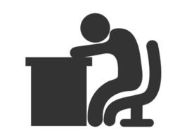 Man working at a desk vector