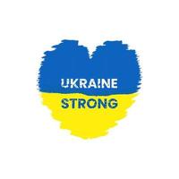 Ilustración de vector de concepto fuerte de Ucrania. concepto de fondo de oración, luto, humanidad. salvar a ucrania de rusia. no a la guerra.