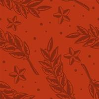 Victory Day May 9 Pattern red background Banner for the holiday with stars laurel branch St. George ribbon Vector illustration