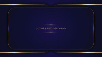 abstract luxury background with overlap blue shape and golden lines. blue premium background. vector illustration