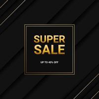 Luxury sale background with golden lines. vector