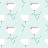 Hand drawn floral flower pattern. vector