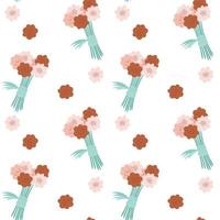 Hand drawn floral flower pattern. vector