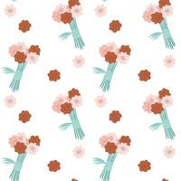 Hand drawn floral flower pattern. vector