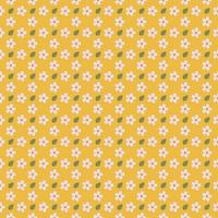 white flower on yellow background. seamless pattern of flowers. vector