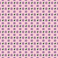 Seamless pattern of purple flowers. vector