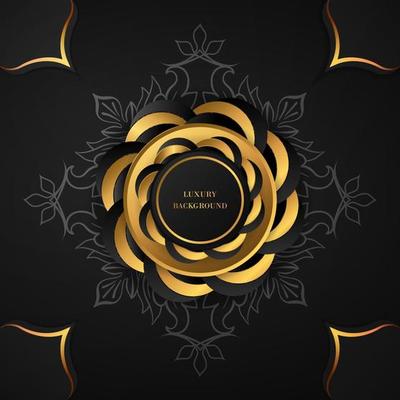 abstract geometric rounded in gold and black