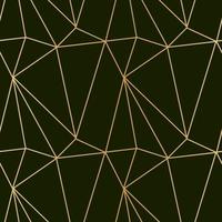 triangles mosaic of thin golden lines on a dark luxury background seamless pattern for wrapping paper textile vector