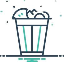 Mix icon for garbage vector