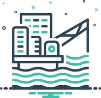 Mix icon for offshore platform vector