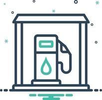 icono de mezcla para gasolinera vector