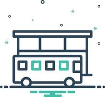 Mix icon for bus stop vector