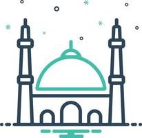 Mix icon for mosque vector