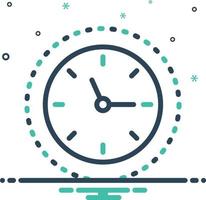 Mix icon for around the clock vector