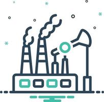 Mix icon for fossil fuels vector