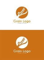 diseño de logotipo de grano y trigo vector