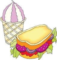 Vector ice cream sandwich