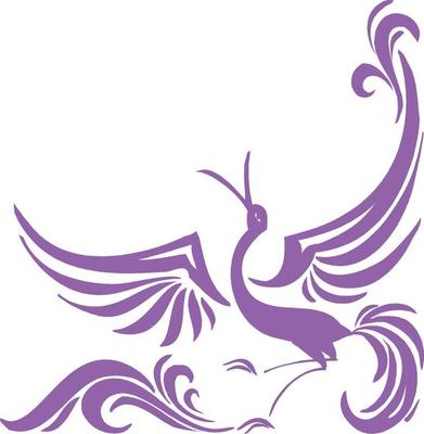 Bird border vector