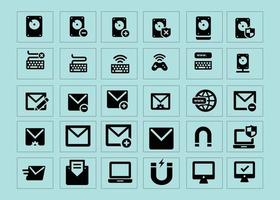 Simple Set of Setup and Settings Related Vector Line Icons. Collection of simple linear web icons such Installation, Settings, Options, Download, Update, Gears and others and others Tech Support.