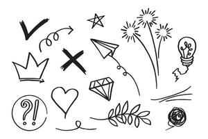 Doodle element vector set, for concept design.