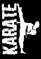 karate kick logo vector