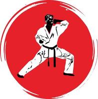 simple karate logo vector