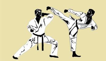 simple karate logo vector