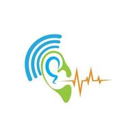 Hearing Logo Template vector