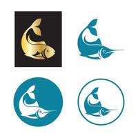 Fish logo template vector