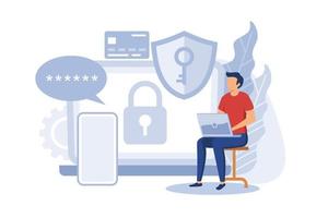 Cyber security software illustration exclusive design inspiration