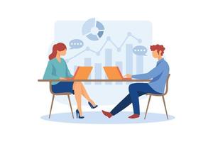 Consulting illustration flat vector