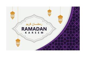 ramadan kareem glorioso mes de ramadan banner ilustración de diseño de fondo vector